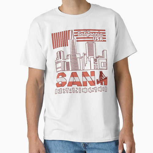 City San Francisco California Usa T-Shirt - Graphic Print Unisex - T-Shirt, Sweatshirt, Hoodie