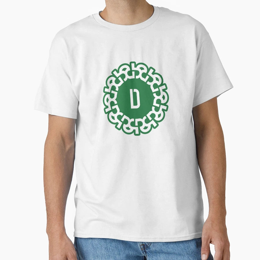 Chain Link Letter D Bold Geometric T-Shirt - Unique Graphic Men Women - T-Shirt, Sweatshirt, Hoodie