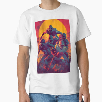 American Football Team Going Into T-Shirt - Custom Art Print for Adults - T-Shirt, Sweatshirt, Hoodie