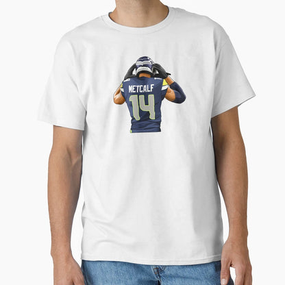 Dk Metcalf No 14 React Art T-Shirt - Streetwear Style Unisex - T-Shirt, Sweatshirt, Hoodie