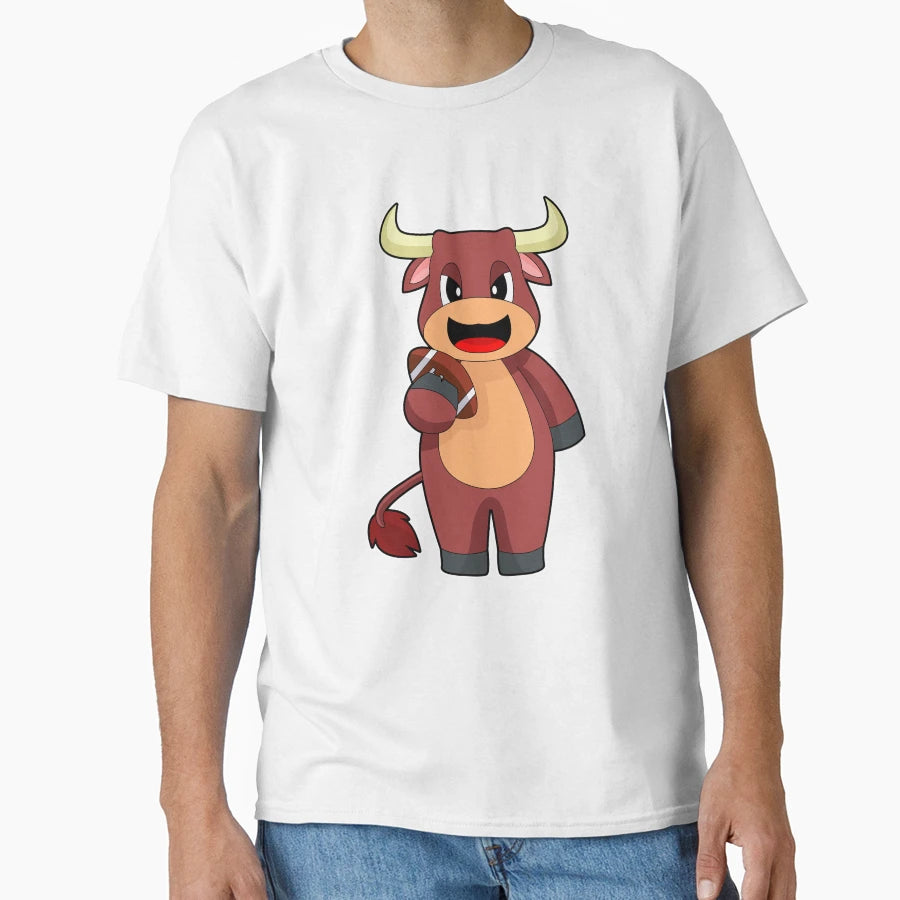 Bull American Football T-Shirt - Aesthetic Graphic Men Women - T-Shirt, Sweatshirt, Hoodie
