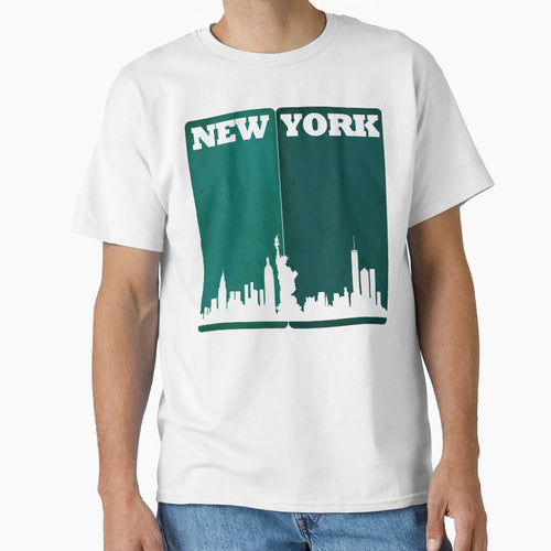 New York And Nyc Silhouette T-Shirt - Graphic Print for Adults - T-Shirt, Sweatshirt, Hoodie