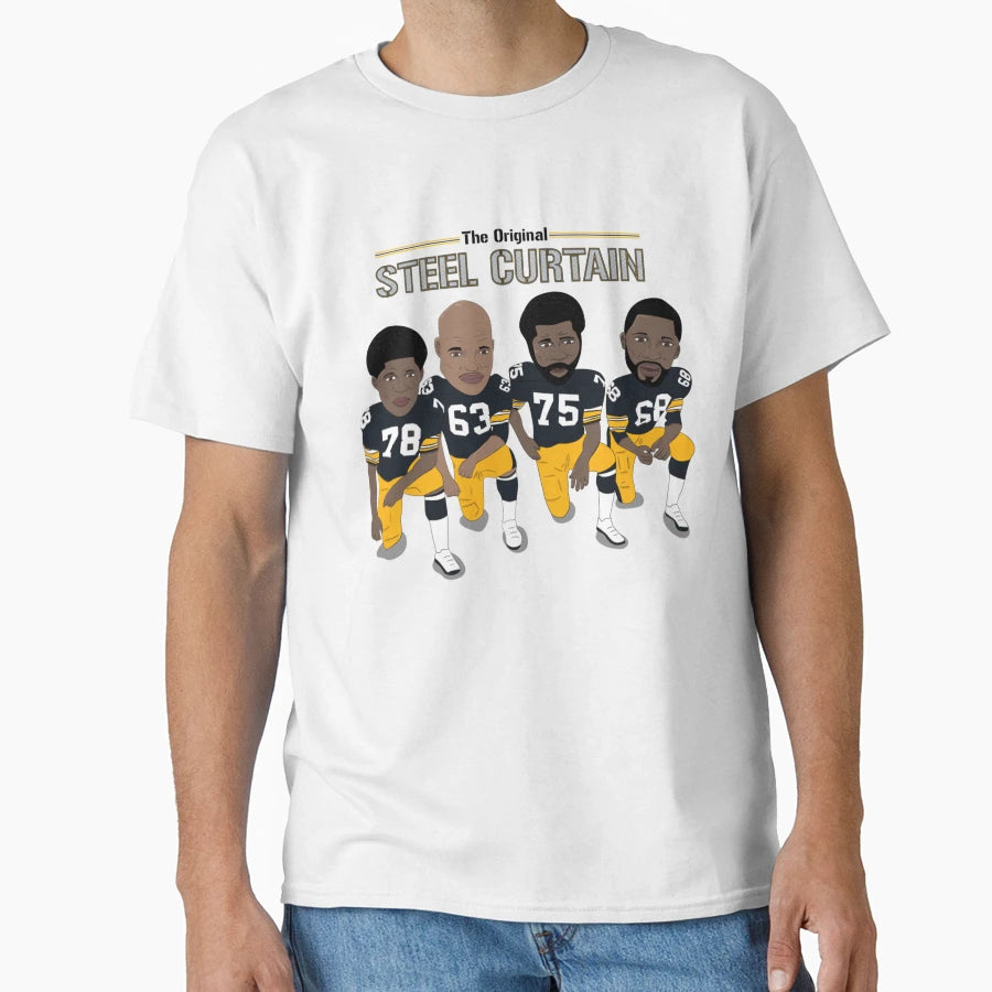 Steel Curtain Pittsburgh Steelers T-Shirt - Unique Graphic for Adults - T-Shirt, Sweatshirt, Hoodie
