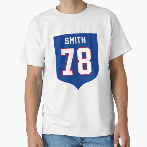 Bruce Smith 78 Emblem T-Shirt - Trendy Graphic Men Women - T-Shirt, Sweatshirt, Hoodie