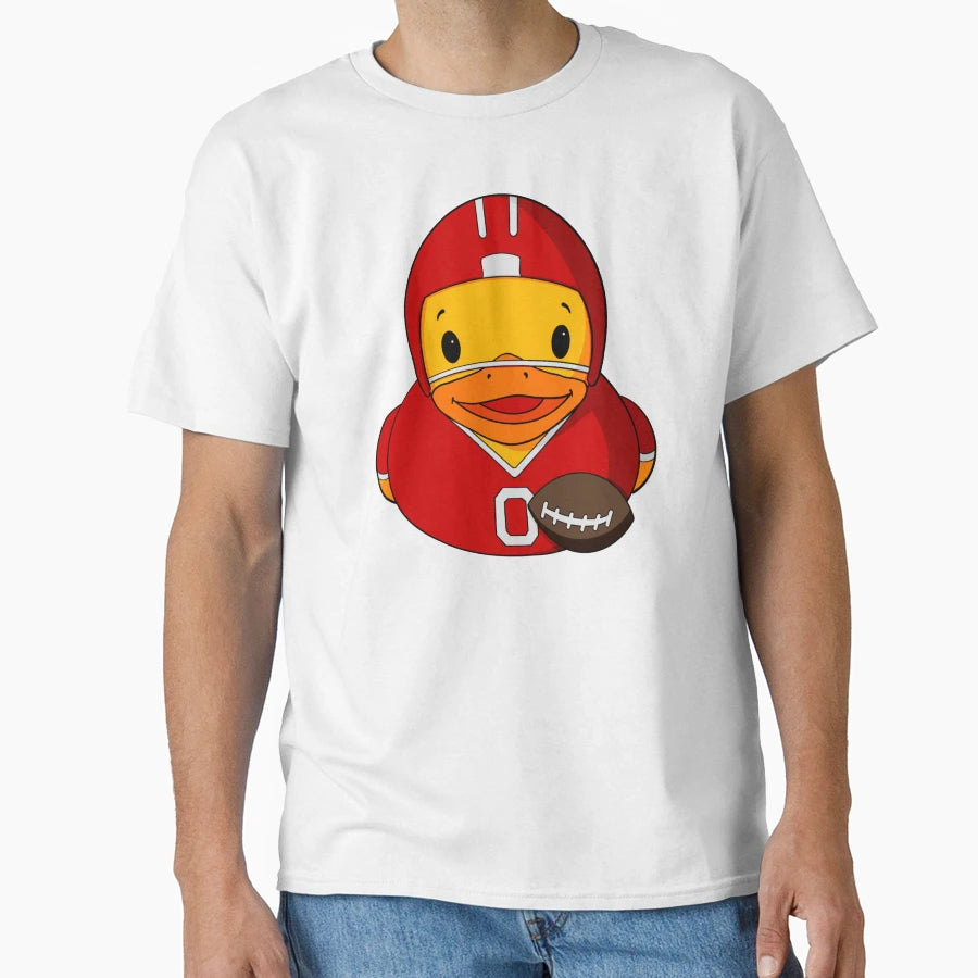 Football Player Rubber Duck T-Shirt - Graphic Print Men Women - T-Shirt, Sweatshirt, Hoodie