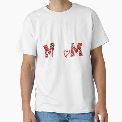 Football Mom Tartan Football Love Football T-Shirt - Trendy Graphic Unisex - T-Shirt, Sweatshirt, Hoodie