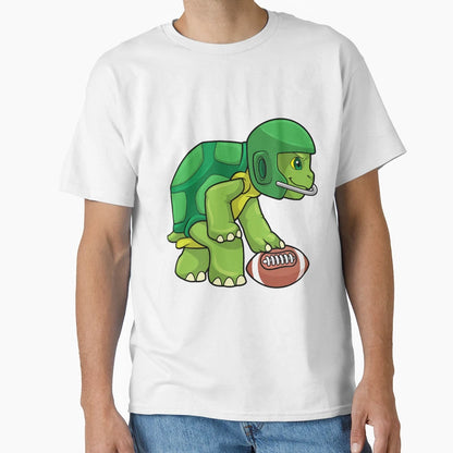 Turtle Sports Football Helmet T-Shirt - Casual Everyday Wear Men Women - T-Shirt, Sweatshirt, Hoodie