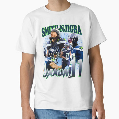 Jaxon Smith Njigba 90S T-Shirt - Novelty Apparel Unisex - T-Shirt, Sweatshirt, Hoodie