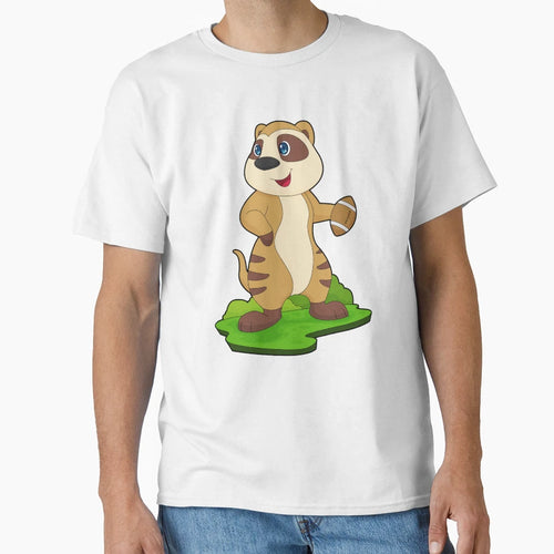 Meerkat American Football Sports T-Shirt - Fun Novelty Design Unisex - T-Shirt, Sweatshirt, Hoodie