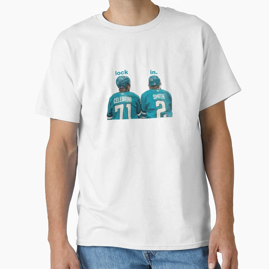 Celebrini Smith Lock T-Shirt - Aesthetic Graphic for Adults - T-Shirt, Sweatshirt, Hoodie