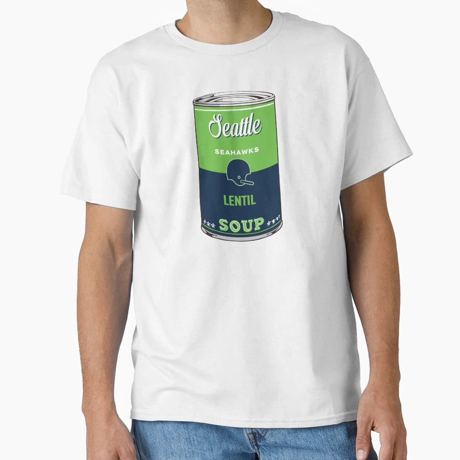 Seattle Seahawks Soup Can T-Shirt - Aesthetic Graphic for Adults - T-Shirt, Sweatshirt, Hoodie