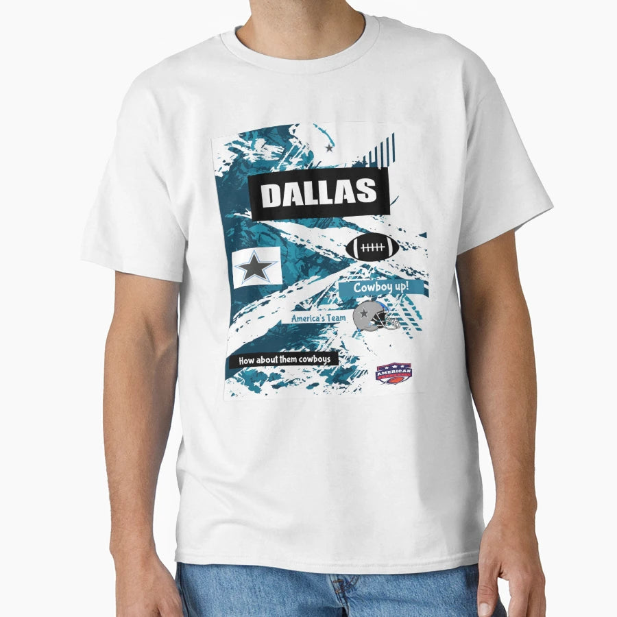 American Football Dallas T-Shirt - Graphic Print Unisex - T-Shirt, Sweatshirt, Hoodie