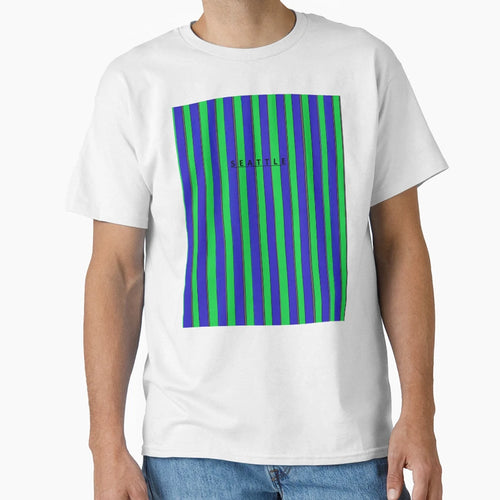 Seattle Green Blue Gray T-Shirt - Custom Art Print Unisex - T-Shirt, Sweatshirt, Hoodie