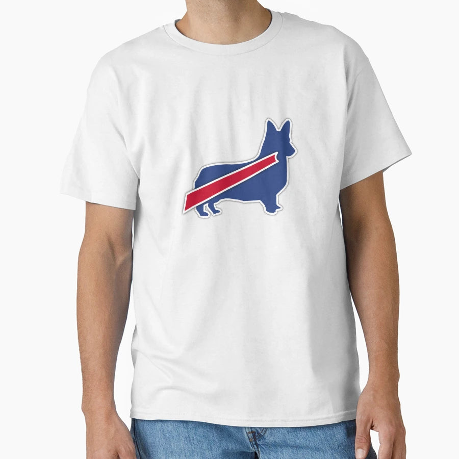 Buffalo Bills Corgi T-Shirt - Trendy Graphic for Adults - T-Shirt, Sweatshirt, Hoodie