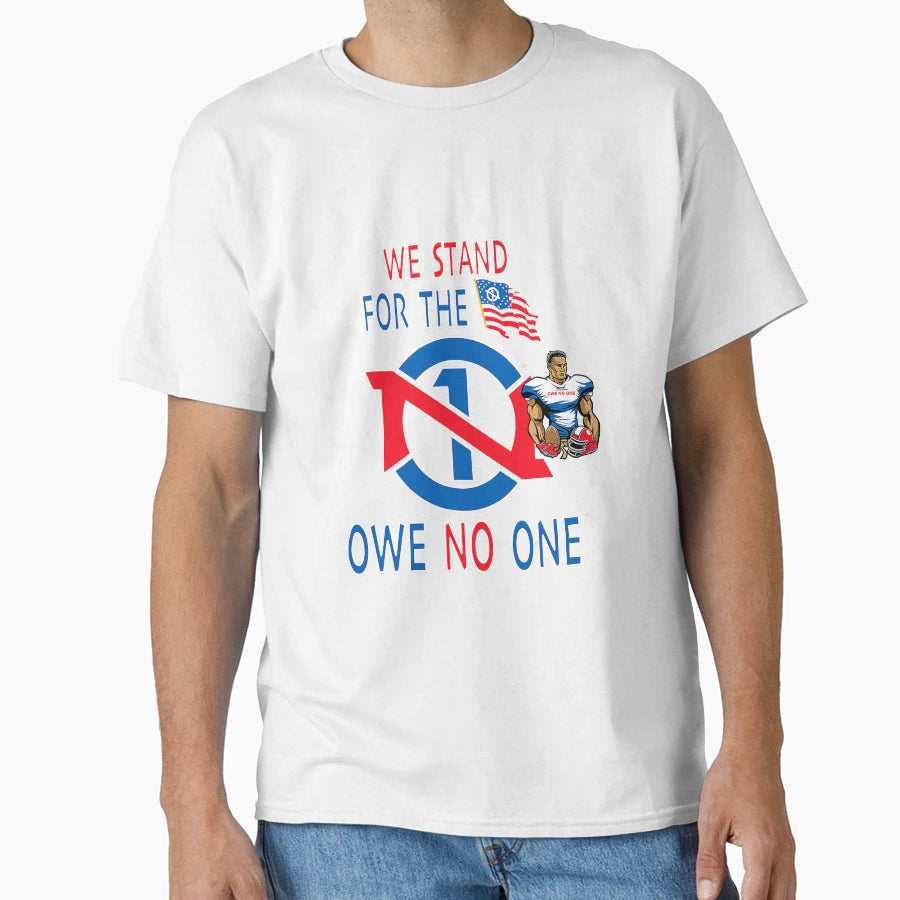 We Stand Flag Football Player Owe T-Shirt - Custom Art Print for Adults - T-Shirt, Sweatshirt, Hoodie