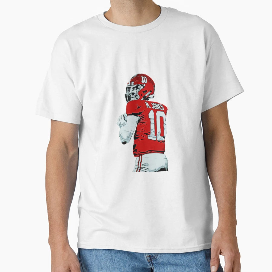 Mac Jones American Football Player T-Shirt - Fun Novelty Design Unisex - T-Shirt, Sweatshirt, Hoodie