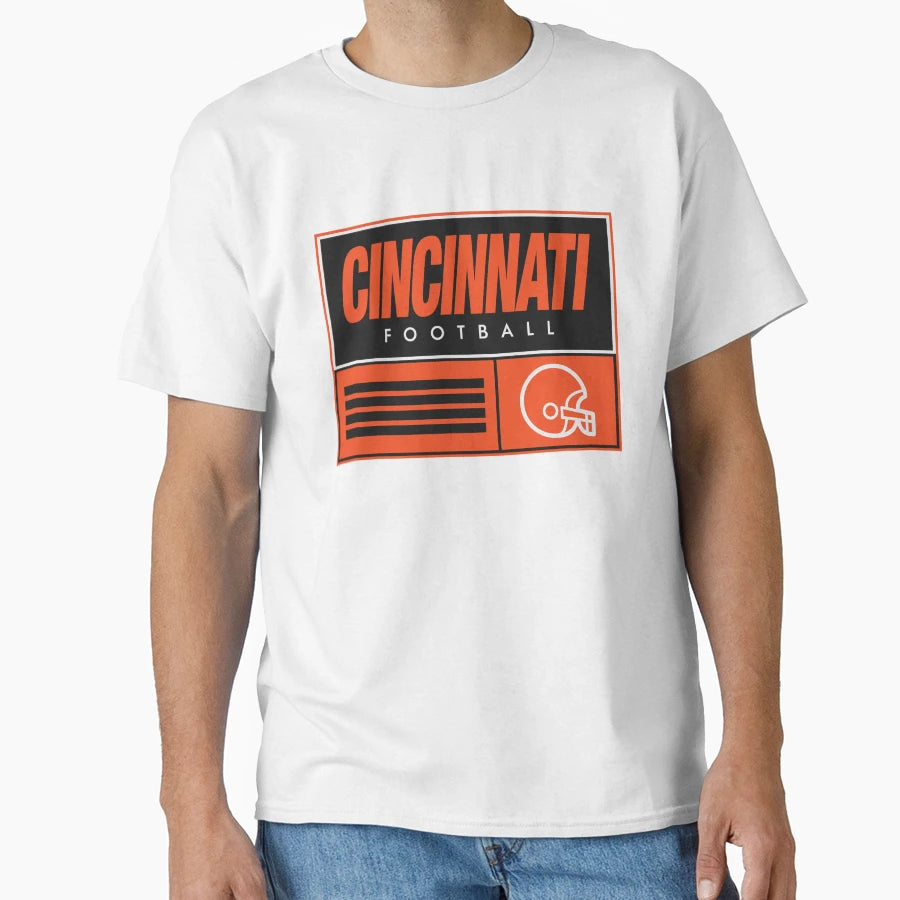 Cincinnati Football T-Shirt - Minimalist Print Unisex - T-Shirt, Sweatshirt, Hoodie