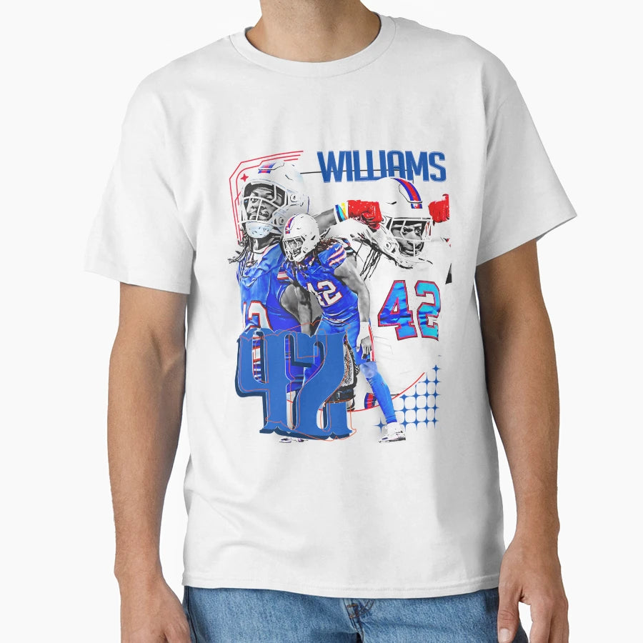 D Williams Football Player 1 T-Shirt - Aesthetic Graphic for Adults - T-Shirt, Sweatshirt, Hoodie