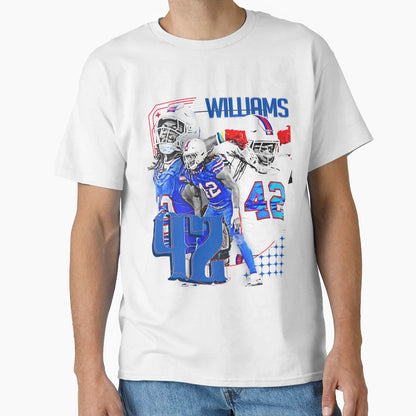 D Williams Football Player 1 T-Shirt - Aesthetic Graphic for Adults - T-Shirt, Sweatshirt, Hoodie