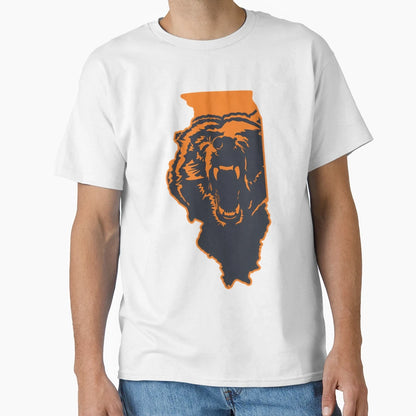 Chicago Bears Illinois Nfl State T-Shirt - Custom Art Print for Adults - T-Shirt, Sweatshirt, Hoodie