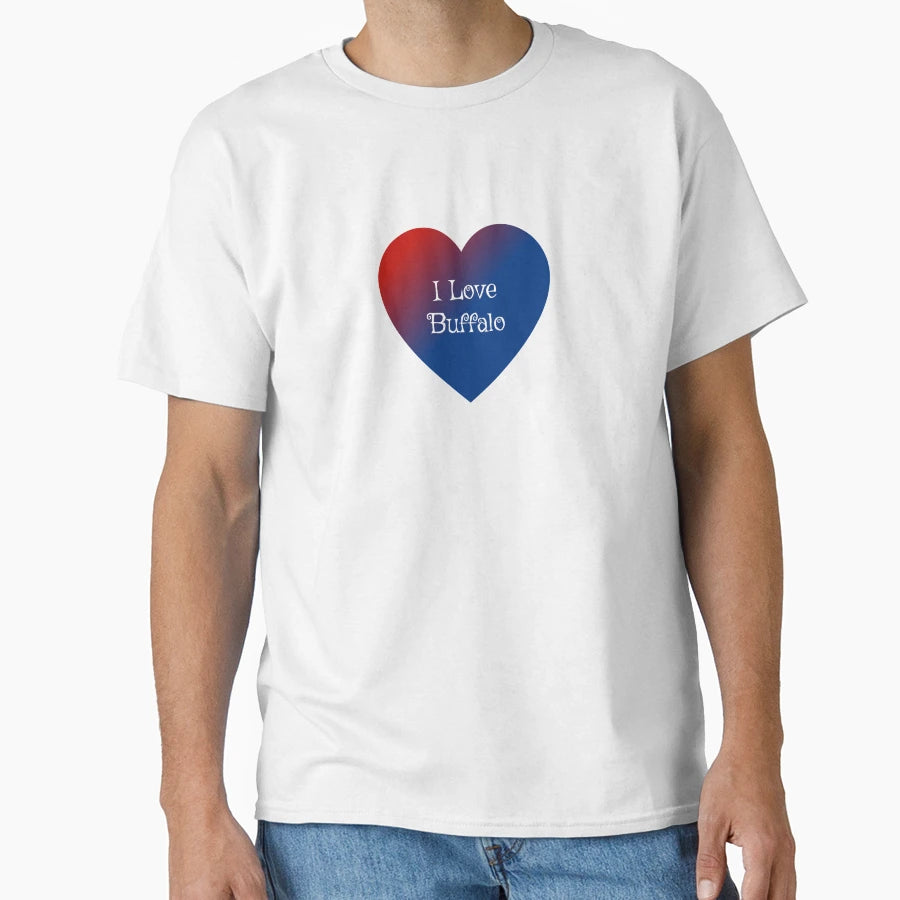 I Love Buffalo T-Shirt - Minimalist Print for Adults - T-Shirt, Sweatshirt, Hoodie