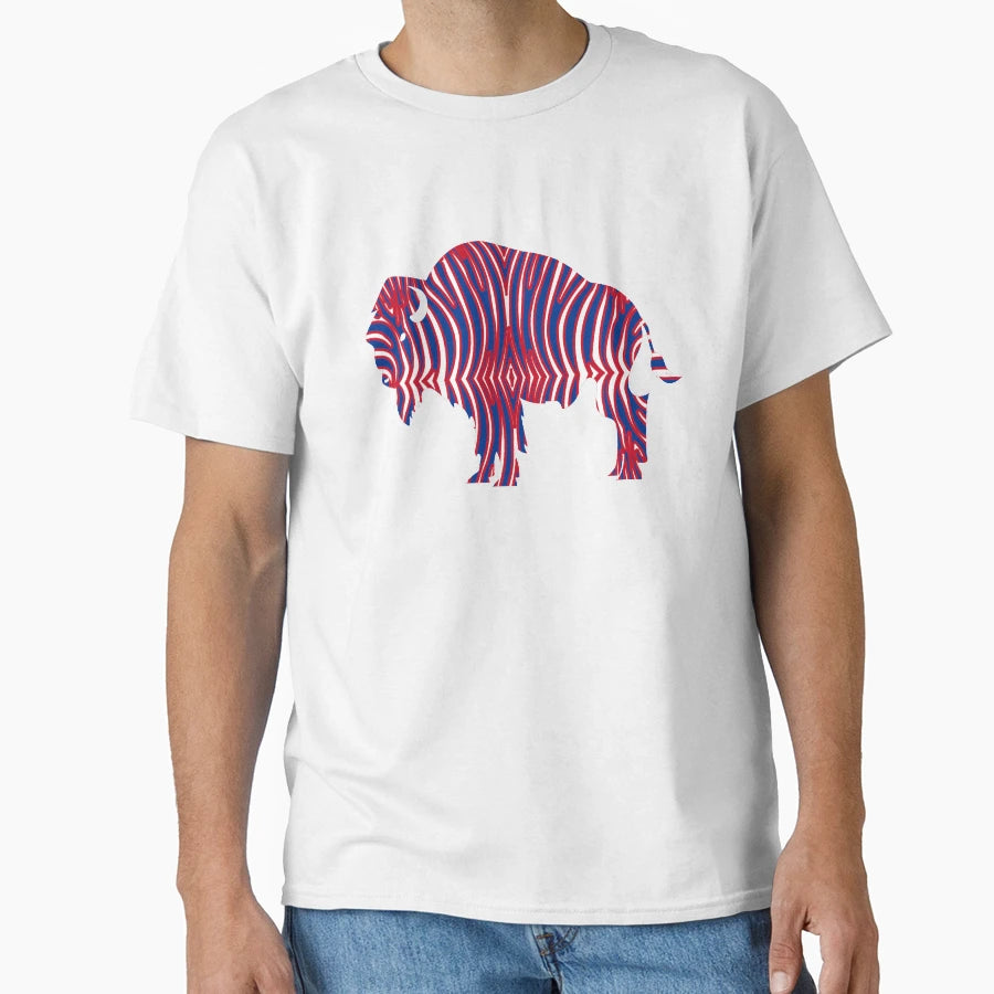 Zebra Stripe Buffalo New York Bison T-Shirt - Novelty Apparel Men Women - T-Shirt, Sweatshirt, Hoodie