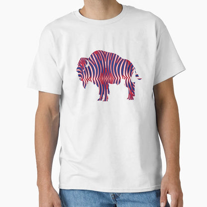 Zebra Stripe Buffalo New York Bison T-Shirt - Novelty Apparel Men Women - T-Shirt, Sweatshirt, Hoodie