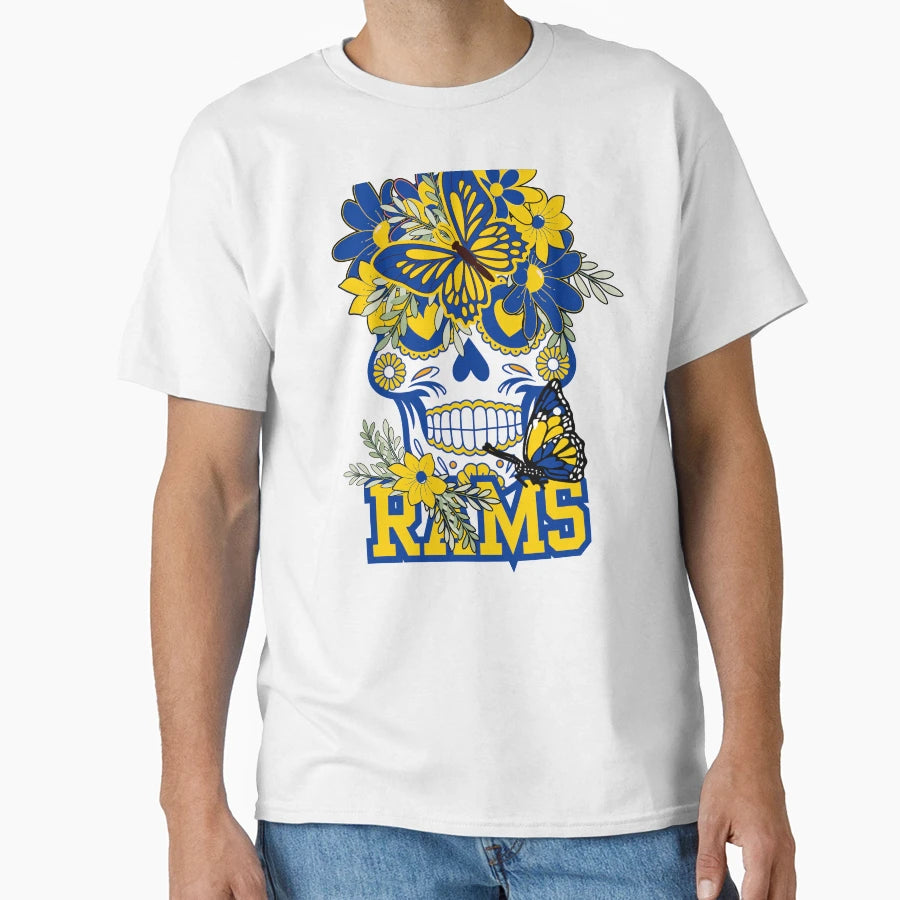 Los Angeles Rams Scull T-Shirt - Trendy Graphic Men Women - T-Shirt, Sweatshirt, Hoodie