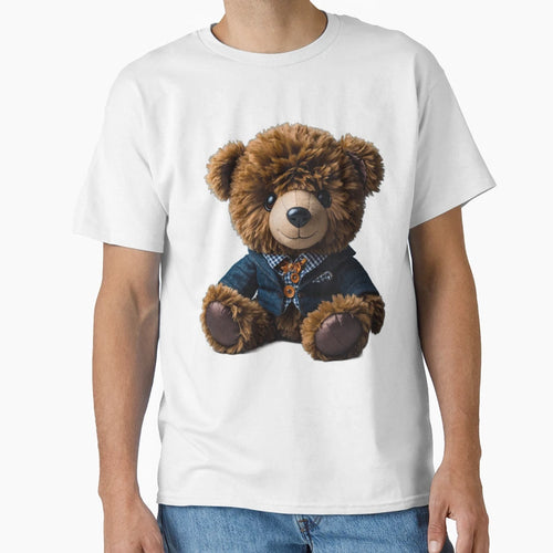 Teddy Bear Elegant Jacket T-Shirt - Aesthetic Graphic for Adults - T-Shirt, Sweatshirt, Hoodie