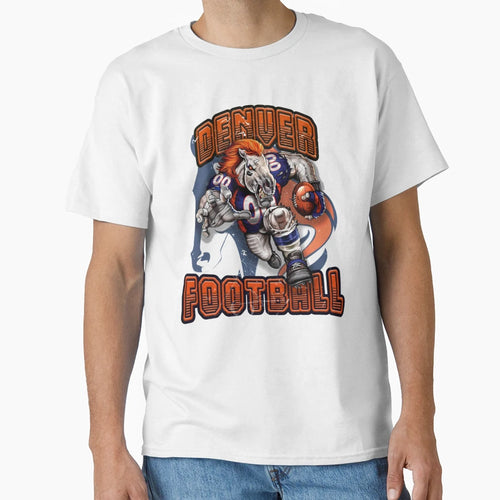 Denver Broncos Football T-Shirt - Custom Art Print Men Women - T-Shirt, Sweatshirt, Hoodie