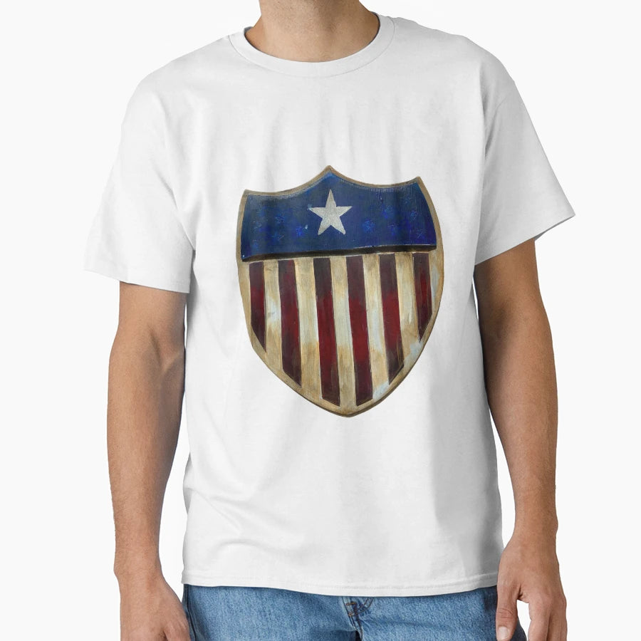 American Shield T-Shirt - Custom Art Print Men Women - T-Shirt, Sweatshirt, Hoodie