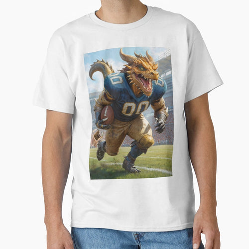 Old School Gridiron Dragon Mascot T-Shirt - Casual Everyday Wear Unisex - T-Shirt, Sweatshirt, Hoodie