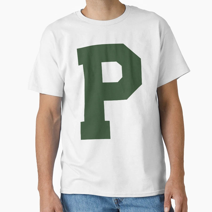 Alphabet Green P Sports Letter P T-Shirt - Aesthetic Graphic for Adults - T-Shirt, Sweatshirt, Hoodie