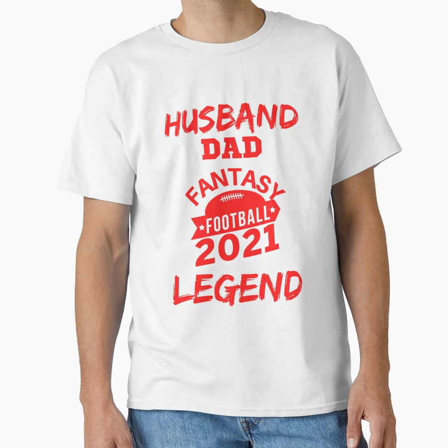 Husband Dad Fantasy Football Legend T-Shirt - Custom Art Print for Adults - T-Shirt, Sweatshirt, Hoodie