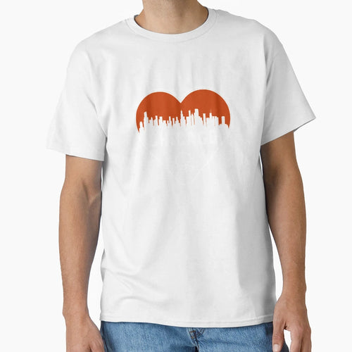 I Love Chicago Football Heart City T-Shirt - Trendy Graphic Men Women - T-Shirt, Sweatshirt, Hoodie