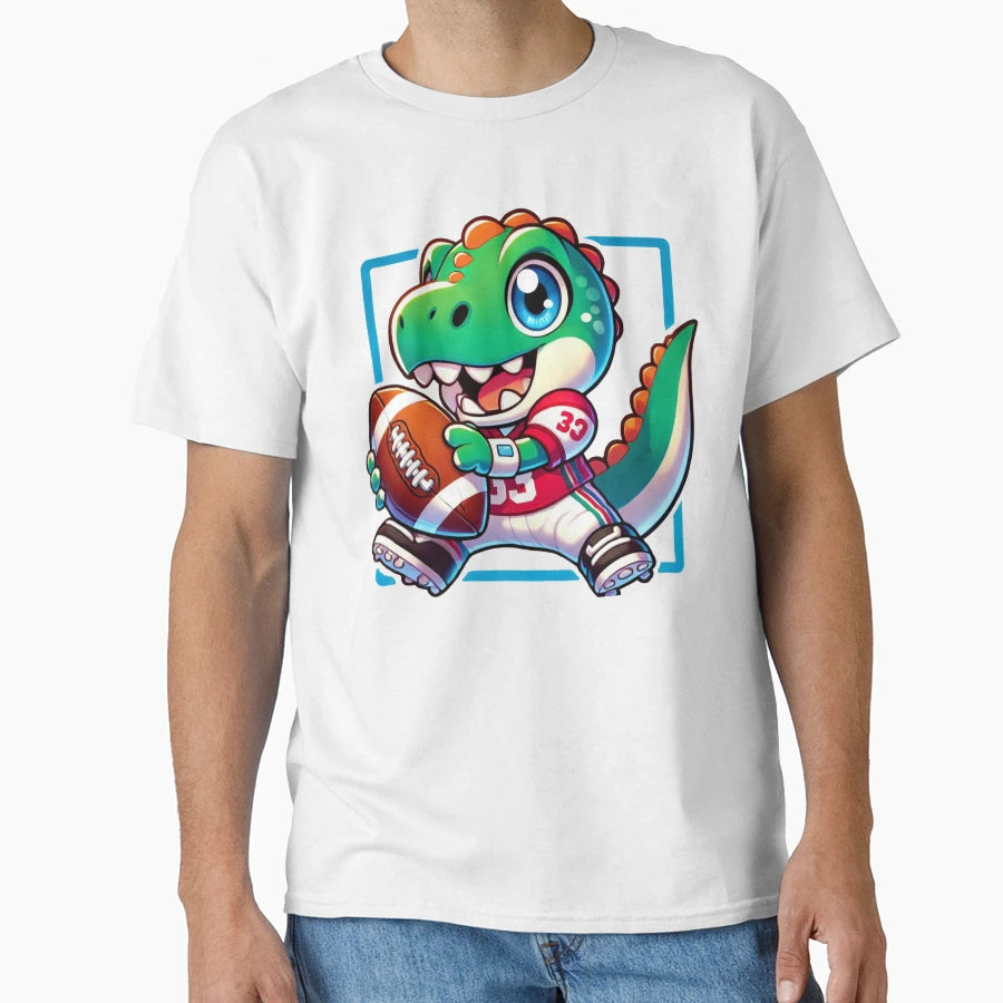 Anime Tyrannosaurus Rex Playing T-Shirt - Custom Art Print for Adults - T-Shirt, Sweatshirt, Hoodie