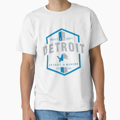 Detroit Football Built Grit Since 1930 T-Shirt - Graphic Print Unisex - T-Shirt, Sweatshirt, Hoodie