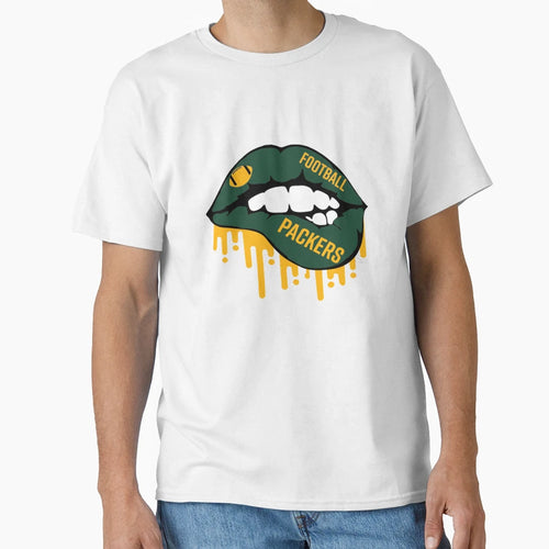 Packers Football Lips T-Shirt - Streetwear Style Men Women - T-Shirt, Sweatshirt, Hoodie
