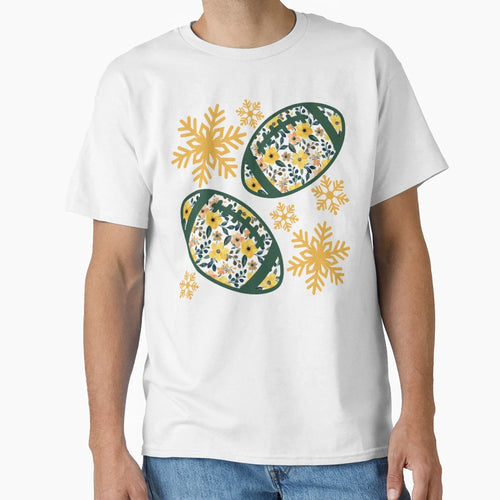 Football Green And Gold Winter T-Shirt - Custom Art Print for Adults - T-Shirt, Sweatshirt, Hoodie