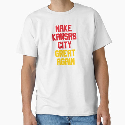 Make Kansas City Great Again Football T-Shirt - Fun Novelty Design Unisex - T-Shirt, Sweatshirt, Hoodie