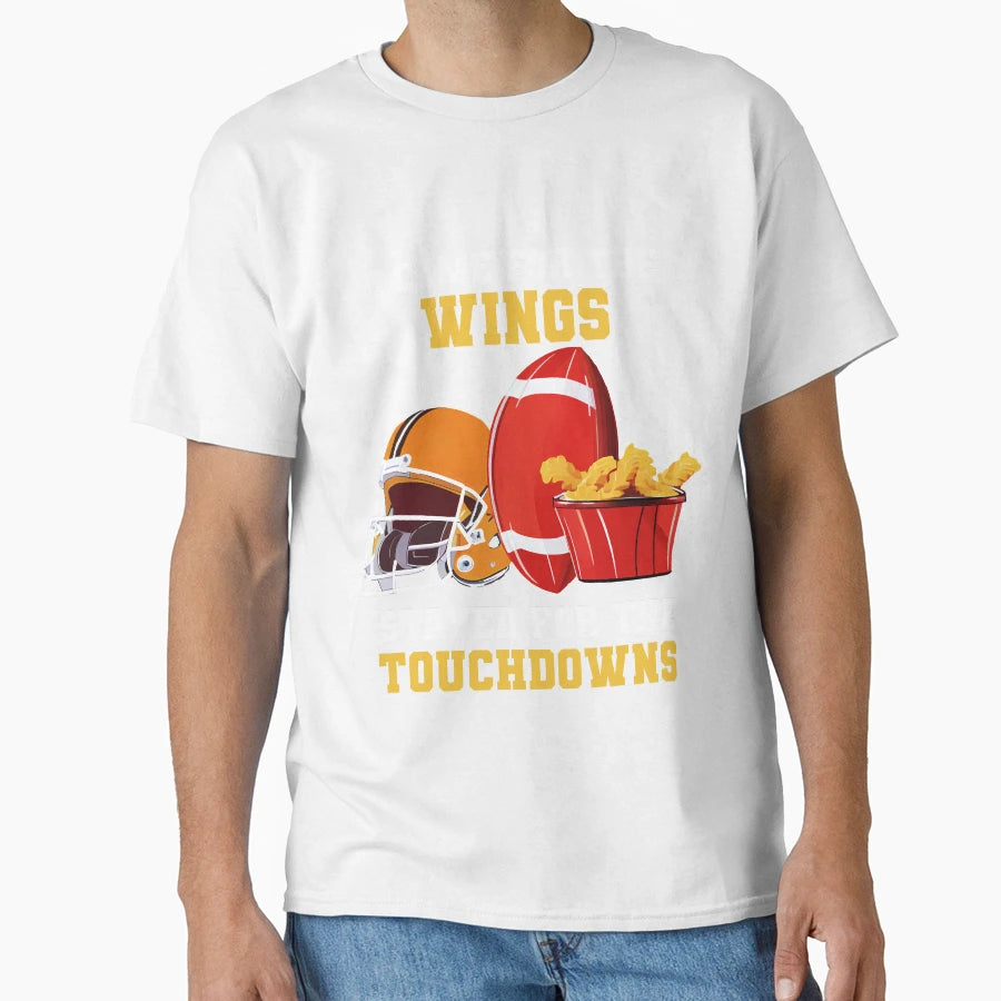 Funny Wings And Touchdown Lovers T-Shirt - Novelty Apparel Men Women - T-Shirt, Sweatshirt, Hoodie
