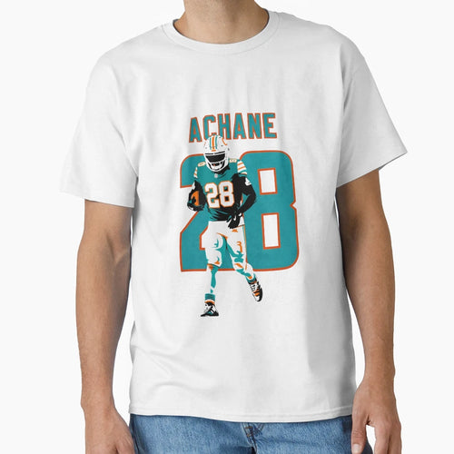 Devon Achane Dolphins 28 Minimalist Art T-Shirt - Unique Graphic for Adults - T-Shirt, Sweatshirt, Hoodie