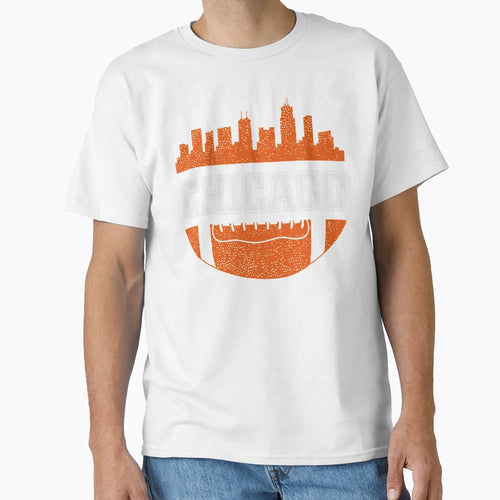 Bears Football Fan Chicago Skyline T-Shirt - Unique Graphic Men Women - T-Shirt, Sweatshirt, Hoodie