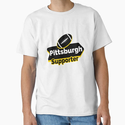 Pittsburgh Supporter American T-Shirt - Aesthetic Graphic for Adults - T-Shirt, Sweatshirt, Hoodie