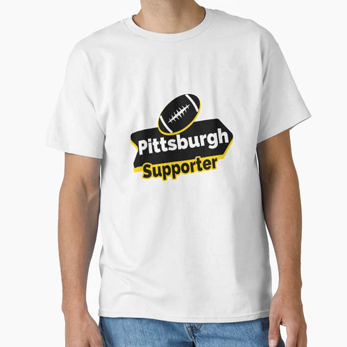 Pittsburgh Supporter American T-Shirt - Aesthetic Graphic for Adults - T-Shirt, Sweatshirt, Hoodie