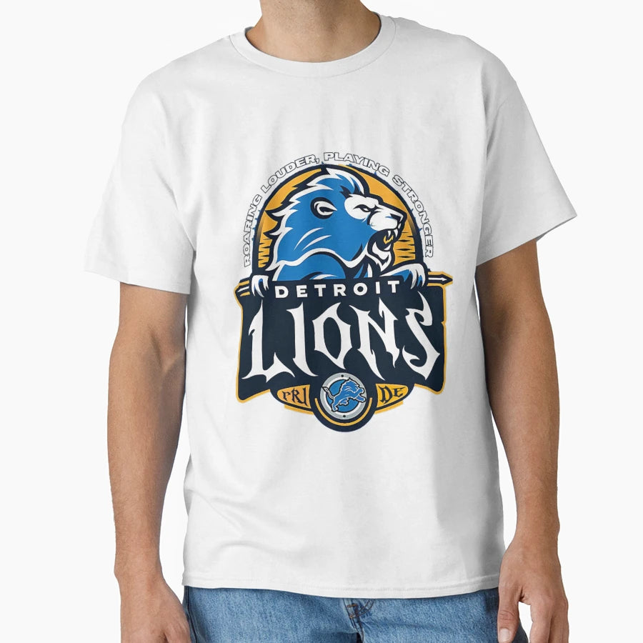 Roaring Louder Detroit Lions Logo T-Shirt - Custom Art Print for Adults - T-Shirt, Sweatshirt, Hoodie