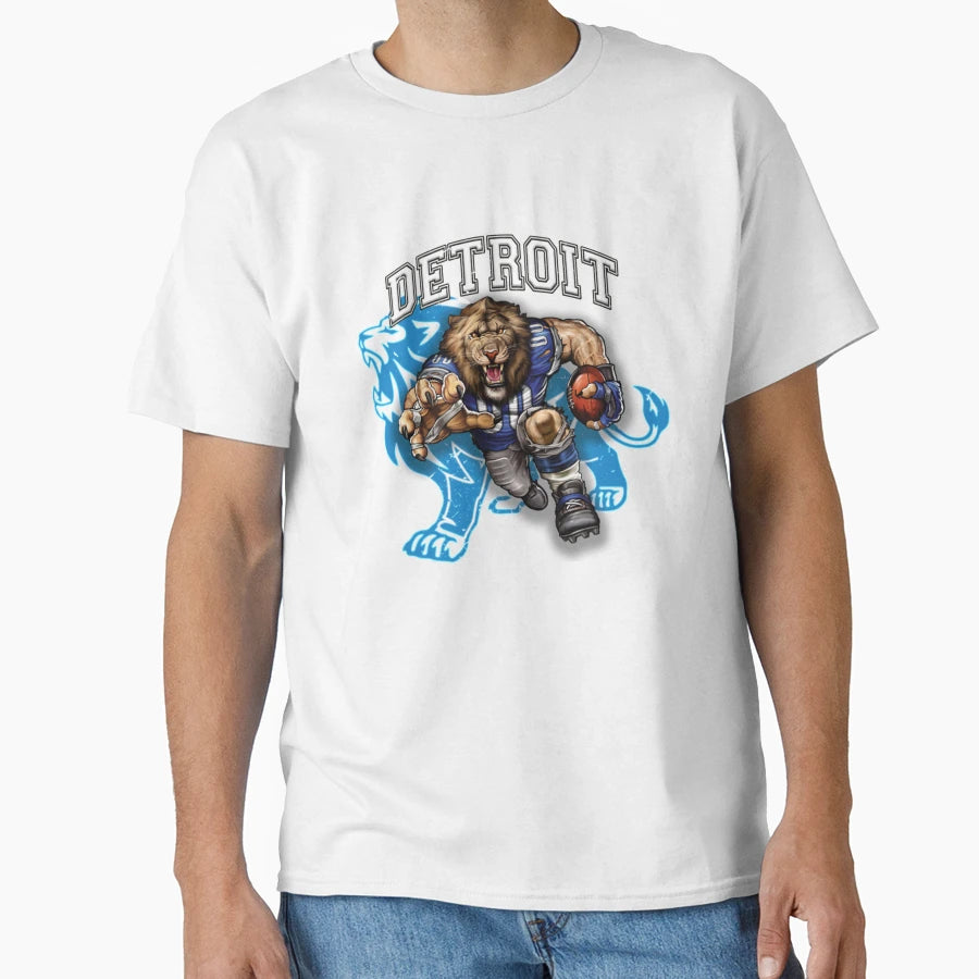 Detroit Football 8 T-Shirt - Minimalist Print Unisex - T-Shirt, Sweatshirt, Hoodie