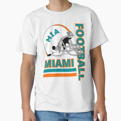 Football Miami Dolphins T-Shirt - Custom Art Print Unisex - T-Shirt, Sweatshirt, Hoodie