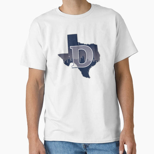 Dallas Texas State Outline Mavericks T-Shirt - Minimalist Print for Adults - T-Shirt, Sweatshirt, Hoodie