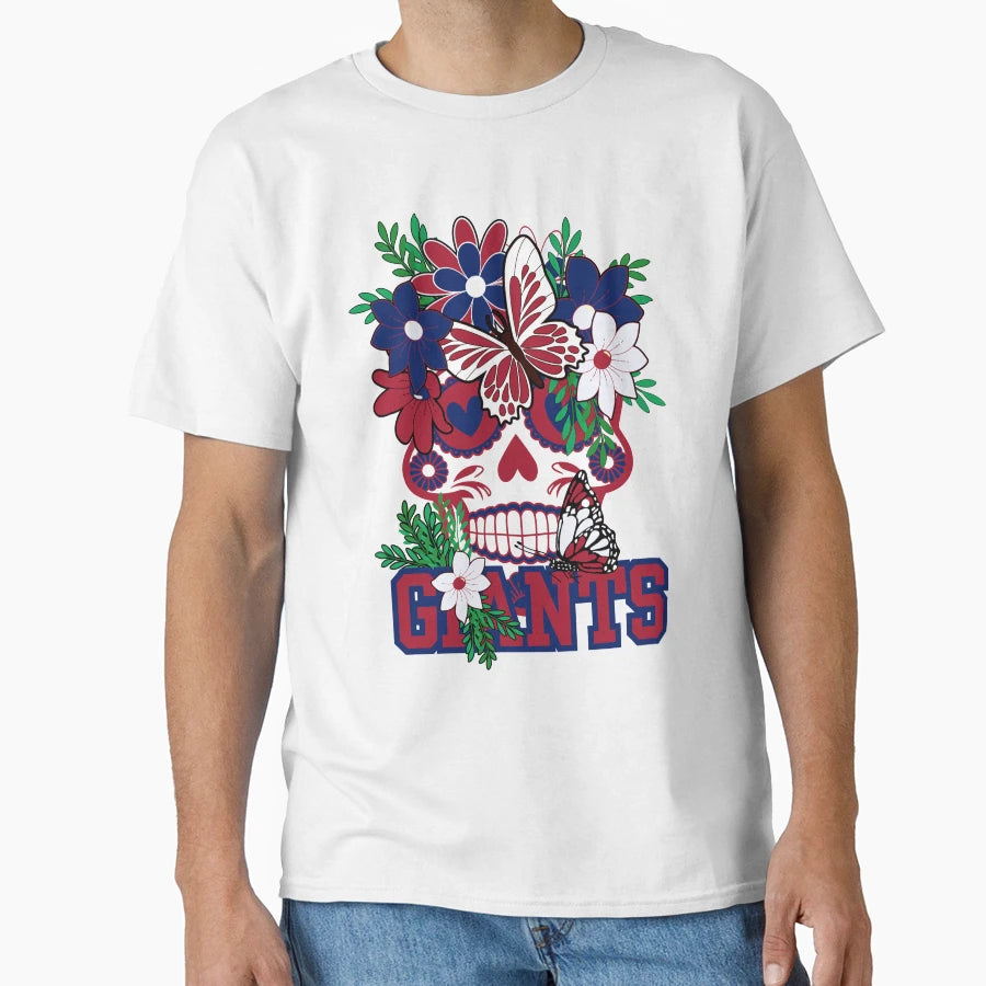 New York Giants Scull T-Shirt - Unique Graphic Men Women - T-Shirt, Sweatshirt, Hoodie